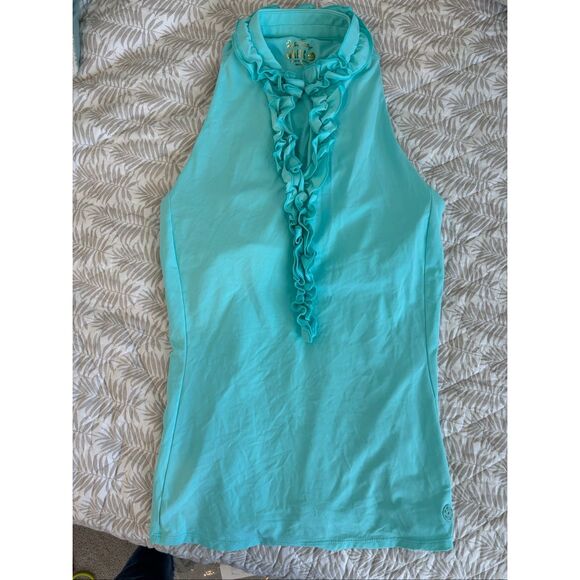 LILLY PULITZER LAKELYN LUXLETIC UPF 50+ RACER back top, Sm $118 F25 - Picture 2 of 7